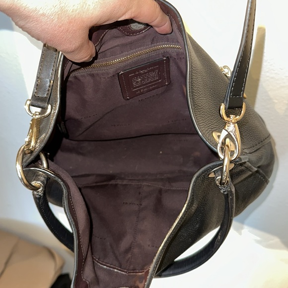 Coach 24947 Clarkson pebbled leather shoulder bag - Picture 12 of 17